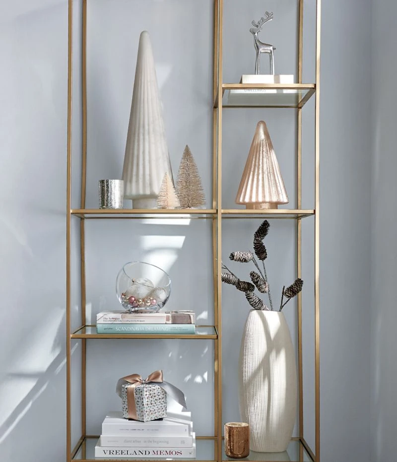 Estelle Brass And Glass Bookcase