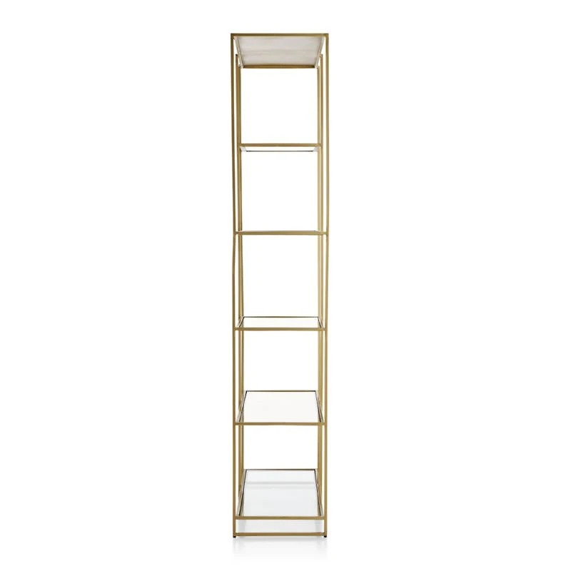Estelle Brass And Glass Bookcase