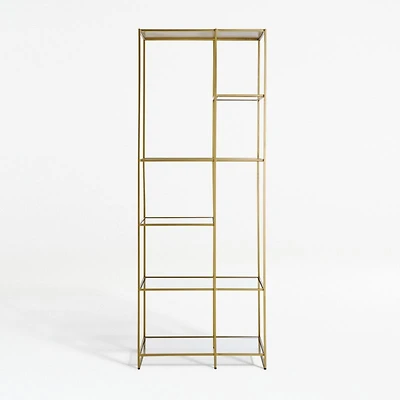 Estelle Brass And Glass Bookcase