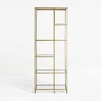 Estelle Brass And Glass Bookcase