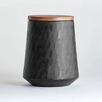 Ethan Large Black Ceramic Canister