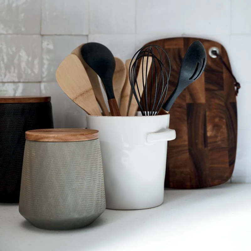 Ethan Medium Cream Ceramic Canister