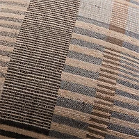 Etta Silk Wool Blend 20"x20" Deep Indigo Multi Throw Pillow with Feather Insert