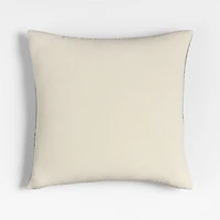 Etta Silk Wool Blend 20"x20" Deep Indigo Multi Throw Pillow with Feather Insert
