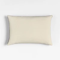 Etta Silk Wool Blend 22"x15" Burnt Green Multi Throw Pillow with Feather Insert