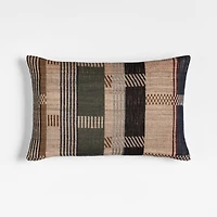 Etta Silk Wool Blend 22"x15" Multi Throw Pillow Cover