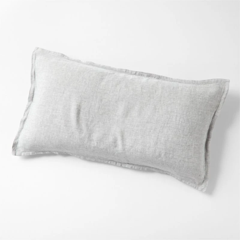 Aire Natural EUROPEAN FLAX ™-Certified Linen Grey Chambray King Bed Pillow Sham