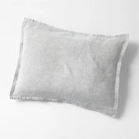 Aire Natural EUROPEAN FLAX ™-Certified Linen Grey Chambray King Bed Pillow Sham