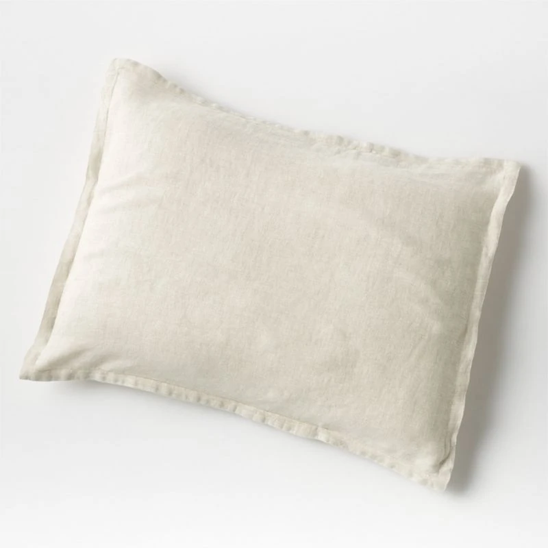 Aire Natural EUROPEAN FLAX ™-Certified Linen Warm Natural Euro Bed Pillow Sham