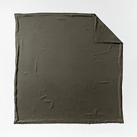 Aire Natural EUROPEAN FLAX ™-Certified Linen Burnt Green Twin/Twin XL Duvet Cover