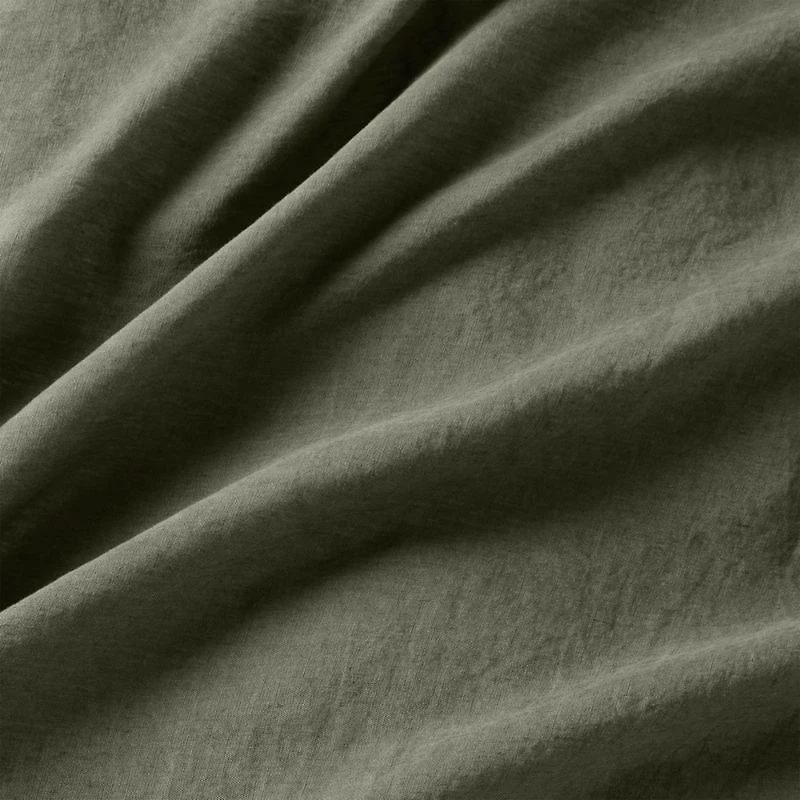 Aire Natural EUROPEAN FLAX ™-Certified Linen Burnt Green Twin/Twin XL Duvet Cover