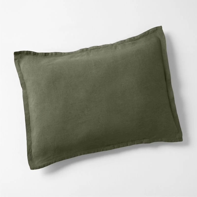 Aire Natural EUROPEAN FLAX ™-Certified Linen Burnt Green Full Bedding Set
