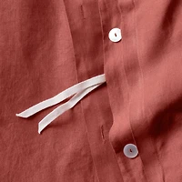 Aire Natural EUROPEAN FLAX ™-Certified Linen Castilian Red Full/Queen Duvet Cover