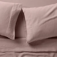 Aire Natural EUROPEAN FLAX ™-Certified Linen Moody Mauve Full Bed Sheet Set