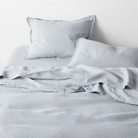 Aire Natural EUROPEAN FLAX ™-Certified Linen Mist Blue Standard Pillowcases, Set of 2