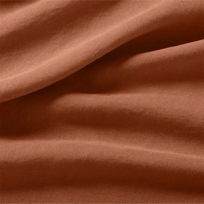 Aire Natural EUROPEAN FLAX ™-Certified Linen Spice Orange Queen Bed Sheet Set