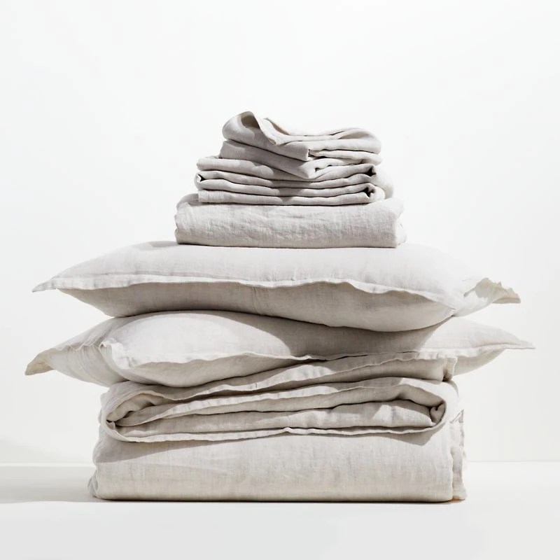 Aire Natural EUROPEAN FLAX ™-Certified Linen Warm Natural Full Bedding Set