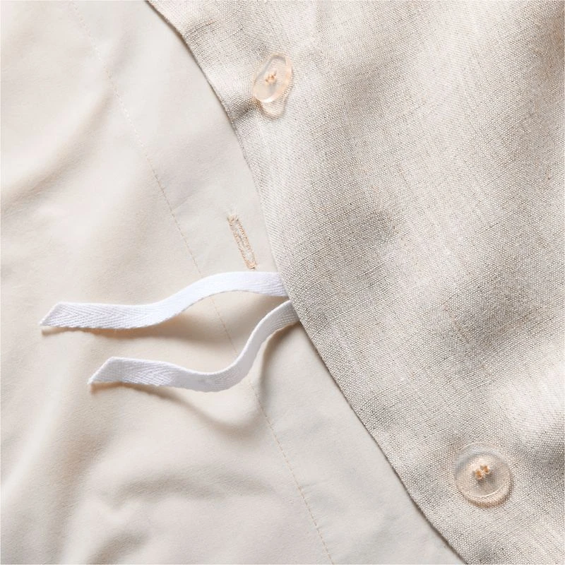 New Natural European Flax ™-Certified Linen Botanical Full/Queen Duvet Cover
