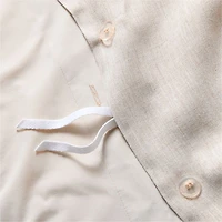 New Natural European Flax ™-Certified Linen Botanical Full/Queen Duvet Cover