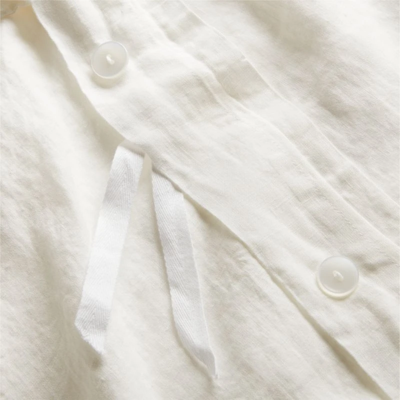 Aire Natural EUROPEAN FLAX ™-Certified Linen Pampas Ivory Full/Queen Duvet Cover
