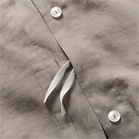 Aire Natural EUROPEAN FLAX ™-Certified Linen Clay Taupe Full/Queen Duvet Cover