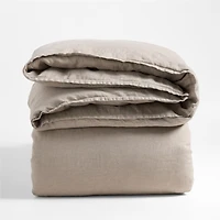 Aire Natural EUROPEAN FLAX ™-Certified Linen Clay Taupe Full/Queen Duvet Cover