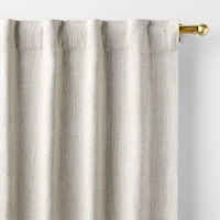 EUROPEAN FLAX ™-Certified Textured Linen Natural Window Curtain Panel 48"x108"