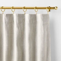 EUROPEAN FLAX ™-Certified Textured Linen Natural Window Curtain Panel 48"x108"