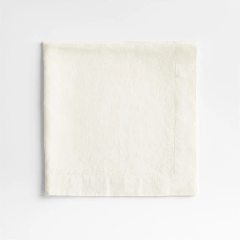Marin Arctic Ivory EUROPEAN FLAX ™-Certified Linen Napkin, Set of 4