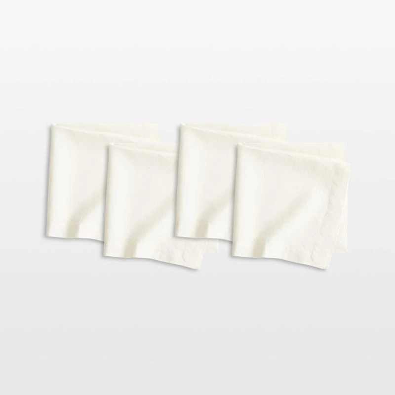 Marin Arctic Ivory EUROPEAN FLAX ™-Certified Linen Napkin, Set of 4