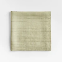 Marin Green European Flax ™-Certified Linen Windowpane Napkin