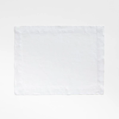 Marin White European Flax ®-Certified Linen Placemat