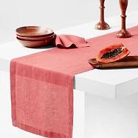 Marin 120" Sienna Pink EUROPEAN FLAX ™-Certified Linen Table Runner