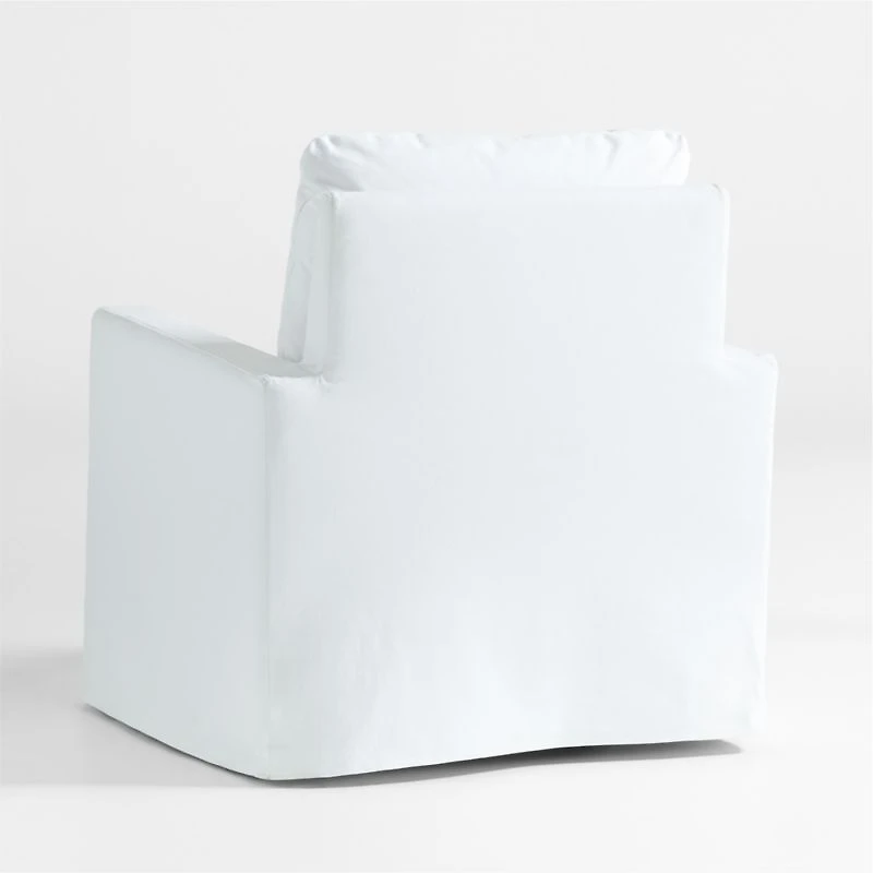 Ever Slipcovered White Nursery Glider Chair by Leanne Ford