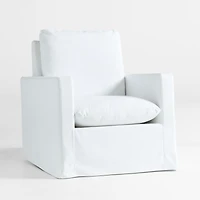 Ever Slipcovered White Nursery Glider Chair by Leanne Ford