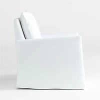 Ever Slipcovered White Nursery Glider Chair by Leanne Ford