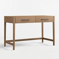 Ever Simple Modular Natural Brown Wood Wide 2-Drawer Kids Desk
