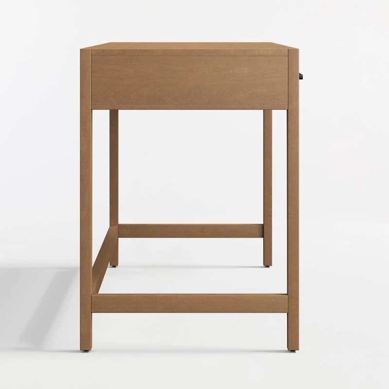 Ever Simple Modular Natural Brown Wood Wide 2-Drawer Kids Desk