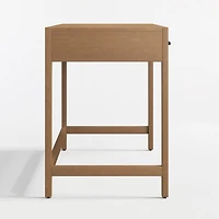 Ever Simple Modular Natural Brown Wood Wide 2-Drawer Kids Desk