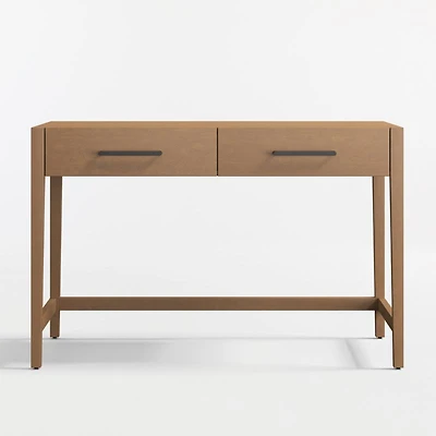 Ever Simple Modular Natural Brown Wood Wide 2-Drawer Kids Desk