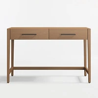 Ever Simple Modular Natural Brown Wood Wide 2-Drawer Kids Desk