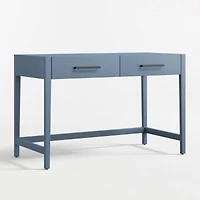 Ever Simple Modular Slate Blue Wood Wide 2-Drawer Kids Desk