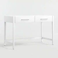 Ever Simple Modular White Wood Wide 2-Drawer Kids Desk