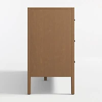 Ever Simple Flax Brown Wood 6-Drawer Kids Dresser