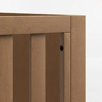 Ever Simple Flax Brown Wood Convertible Baby Crib