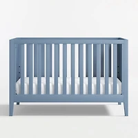 Ever Simple Slate Blue Wood Convertible Baby Crib