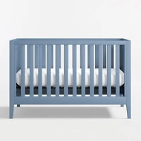 Ever Simple Slate Blue Wood Convertible Baby Crib