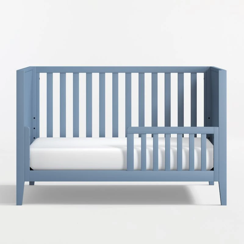 Ever Simple Slate Blue Wood Toddler Bed Rail