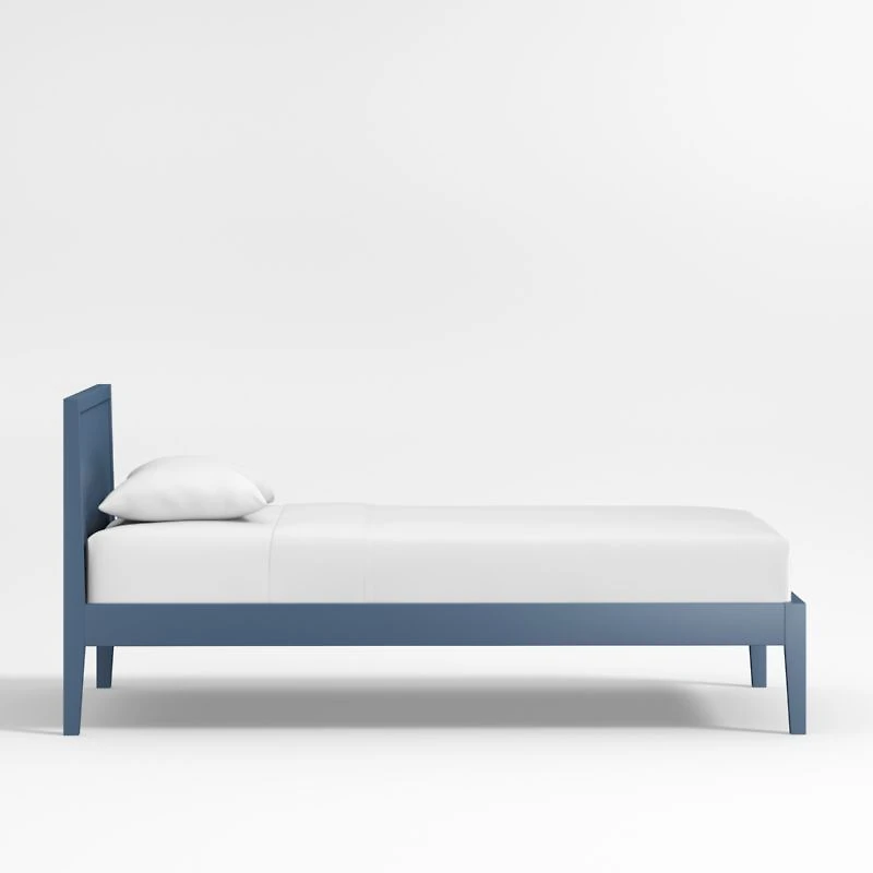 Ever Simple Slate Blue Wood Kids Twin Bed