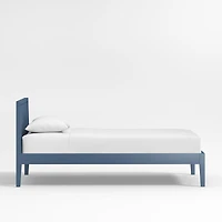 Ever Simple Slate Blue Wood Kids Twin Bed